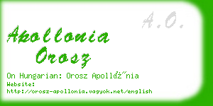 apollonia orosz business card